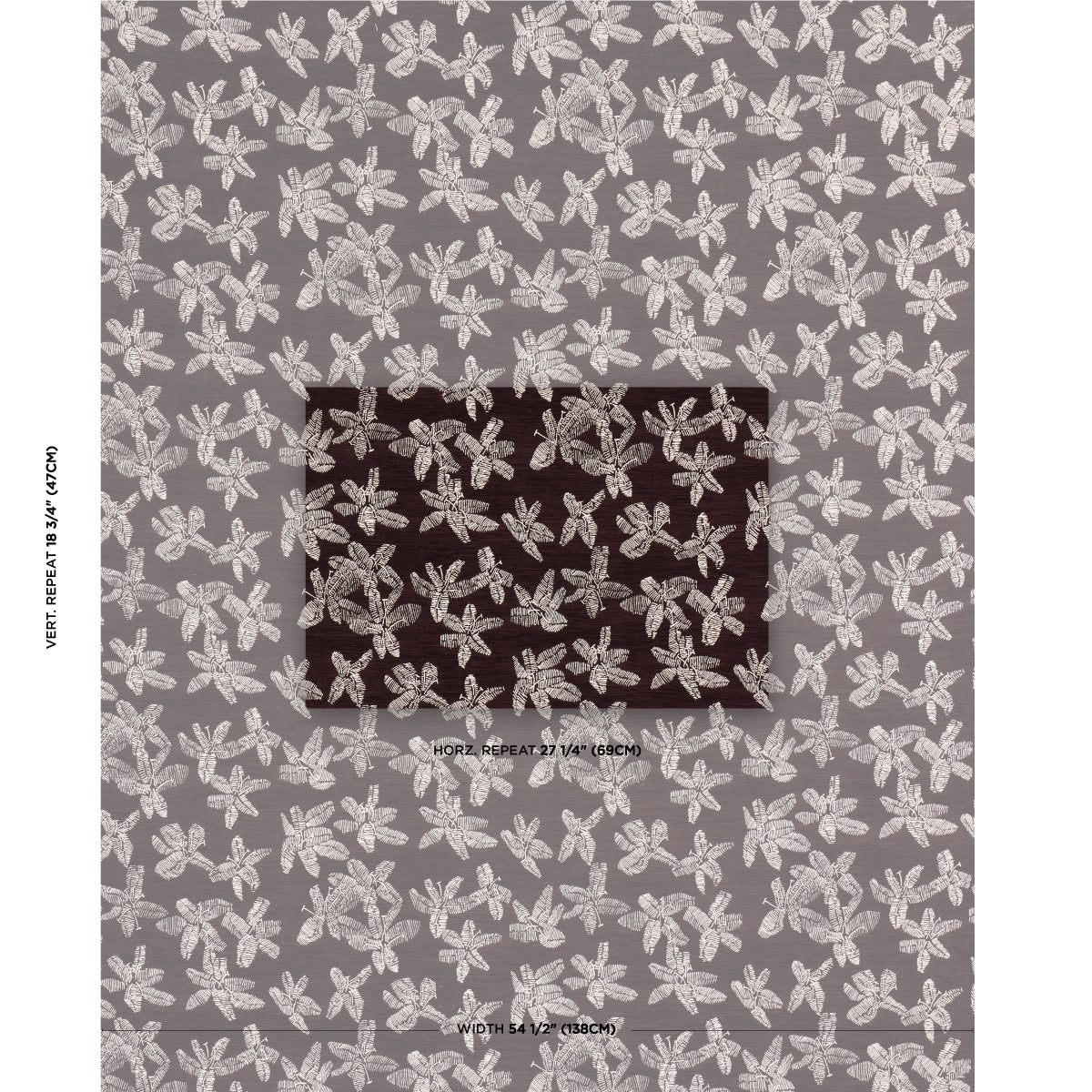 SCHUMACHER  CAROLINE Z HURLEY HIBISCUS PATTERN WOVENS PATTERN WOVENS PLUM   - 83811