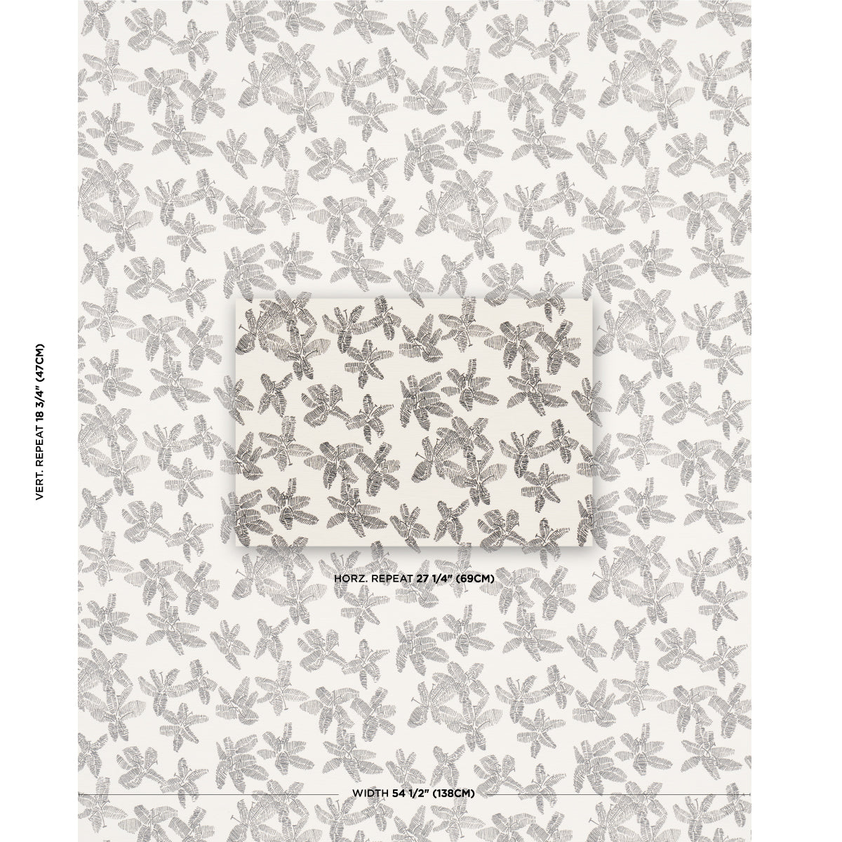 SCHUMACHER  CAROLINE Z HURLEY HIBISCUS PATTERN WOVENS PATTERN WOVENS BLACK , WHITE   - 83812