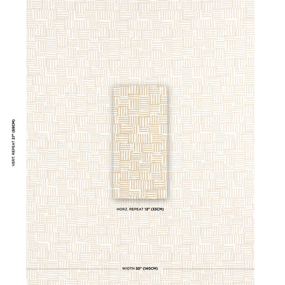 SCHUMACHER  CAROLINE Z HURLEY PATCHWORK PATTERN WOVENS PATTERN WOVENS SAND   - 83821