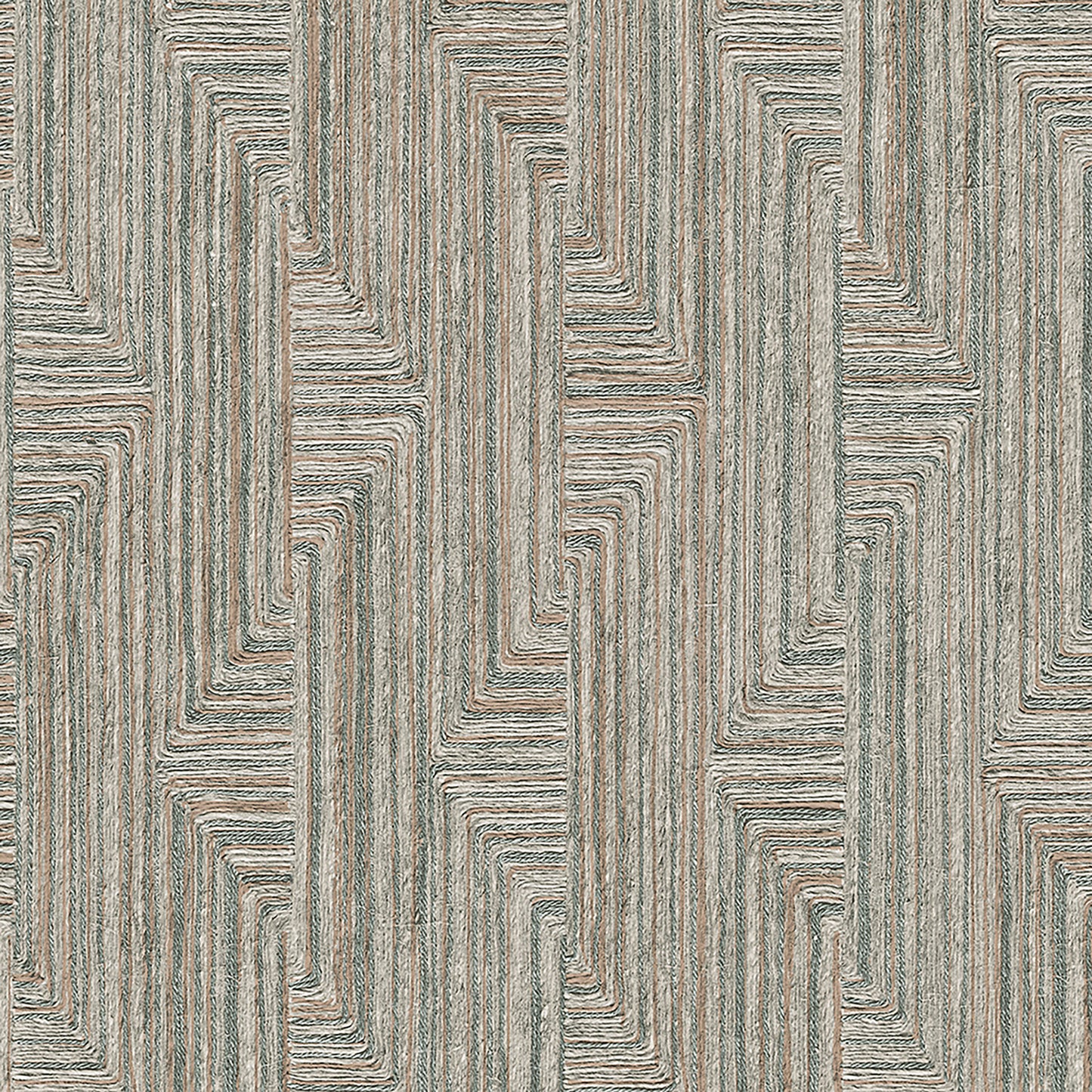 VEER DECOR Threadline Geo Stitch Blue Wallpaper Geometrics Contemporary, Transitional Blue  Wallpaper - 8384-AA4