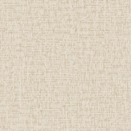 VEER DECOR Crosshatch Weave Beige Wallpaper Texture Contemporary, Transitional, Traditional Beige  Wallpaper - 8384-AB2