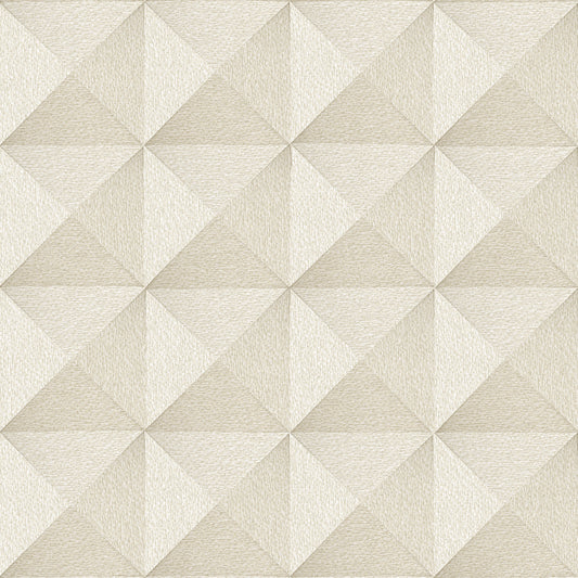 VEER DECOR Woven Prism Cream Wallpaper Geometrics Contemporary, Transitional Cream  Wallpaper - 8384-AJ1