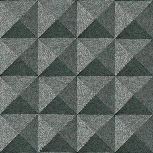 VEER DECOR Woven Prism Green Wallpaper Geometrics Contemporary, Transitional Blue  Wallpaper - 8384-AJ5