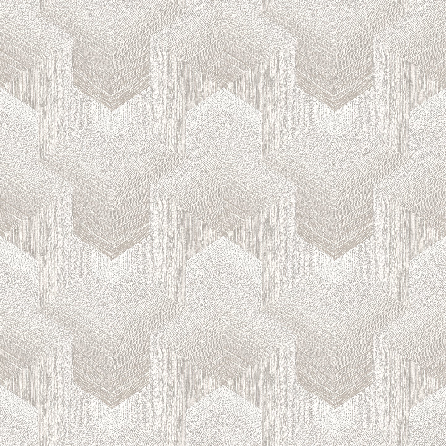 VEER DECOR Embroidered Polygonal Dream White Wallpaper Geometrics Contemporary White  Wallpaper - 8385-AA1
