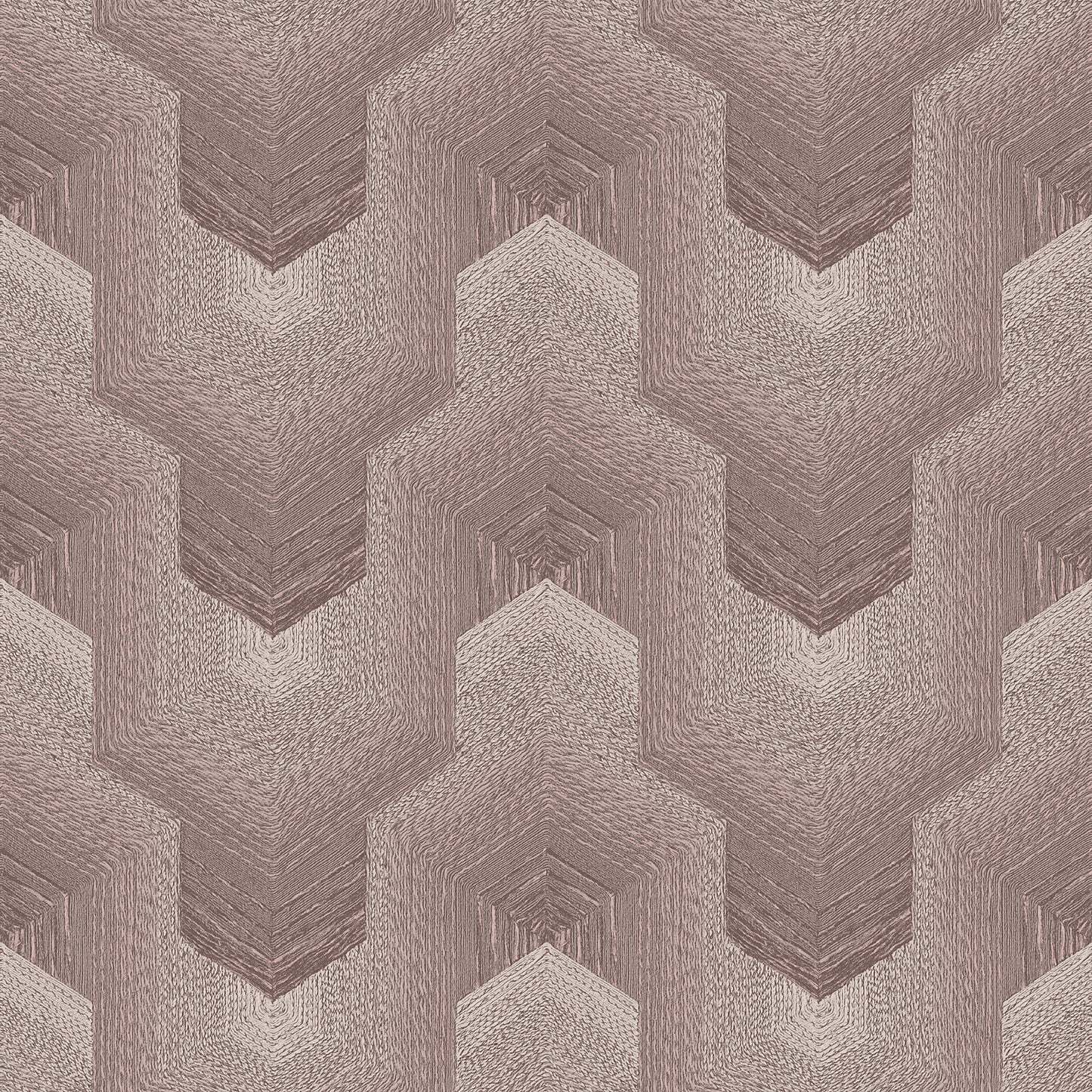 VEER DECOR Embroidered Polygonal Dream Taupe Wallpaper Geometrics Contemporary Taupe  Wallpaper - 8385-AA4