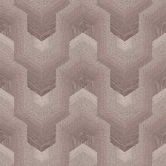 VEER DECOR Embroidered Polygonal Dream Taupe Wallpaper Geometrics Contemporary Taupe  Wallpaper - 8385-AA4