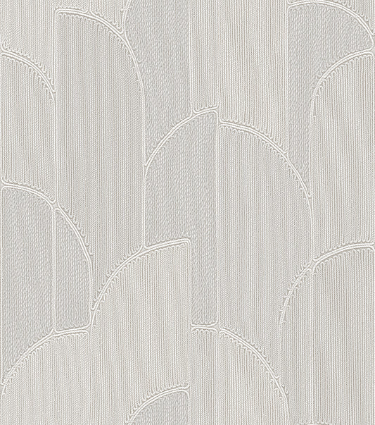 VEER DECOR Stitched Arches Silver Wallpaper Geometrics Transitional, Contemporary Silver  Wallpaper - 8385-AC1