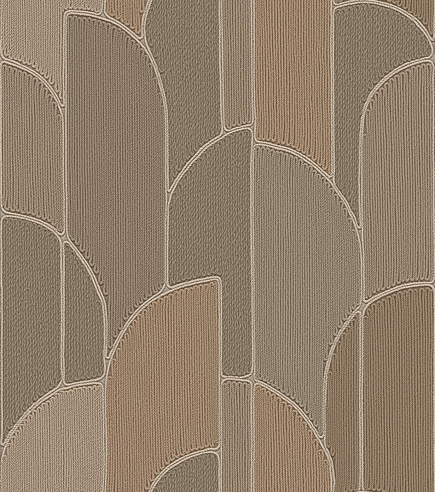 VEER DECOR Stitched Arches Sage Wallpaper Geometrics Transitional, Contemporary Brown  Wallpaper - 8385-AC4