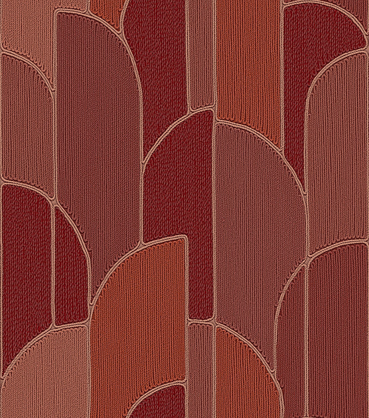 VEER DECOR Stitched Arches Orange Wallpaper Geometrics Transitional, Contemporary Orange  Wallpaper - 8385-AC5