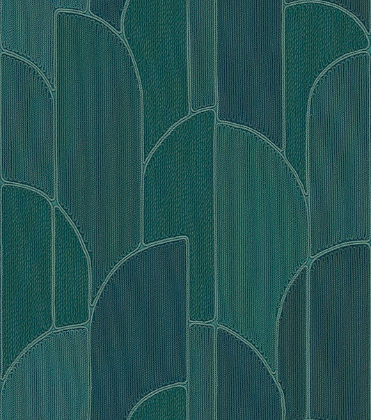 VEER DECOR Stitched Arches Green Wallpaper Geometrics Transitional, Contemporary Green  Wallpaper - 8385-AC6