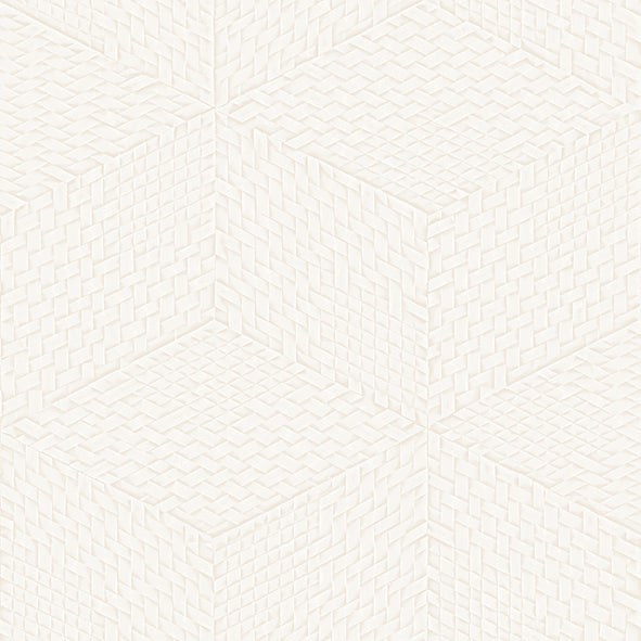 VEER DECOR Wicker Cube White Wallpaper Geometrics Contemporary White  Wallpaper - 8385-AE1