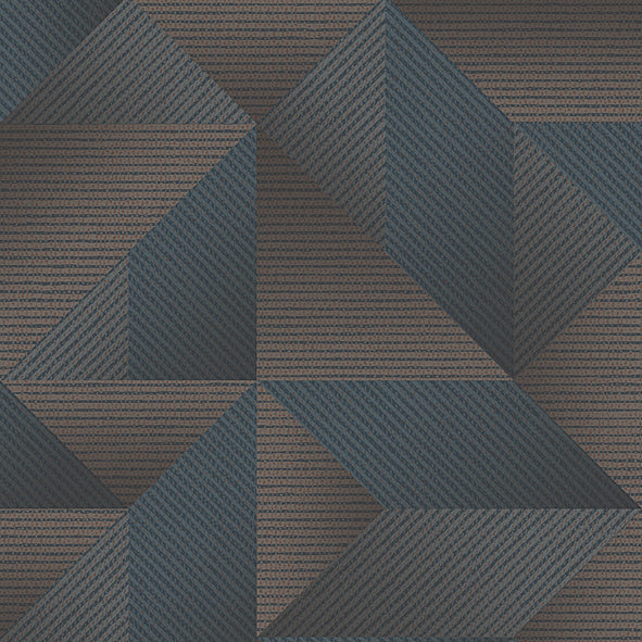 VEER DECOR Prism Threads Blue Wallpaper Geometrics Transitional, Contemporary Blue  Wallpaper - 8385-AG7