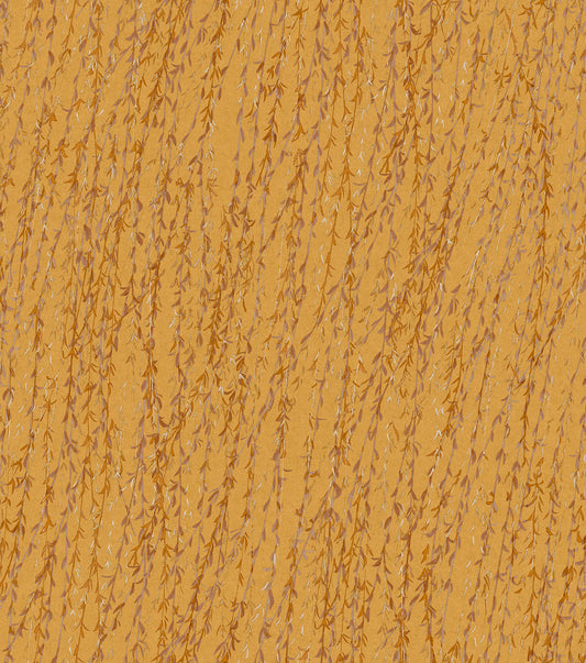 VEER DECOR Willow Streamside Orange Wallpaper Nature Transitional, Contemporary Orange  Wallpaper - 8386-AB3