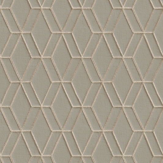VEER DECOR Embroidery Stich Diamond Taupe Wallpaper Geometrics Traditional Taupe  Wallpaper - 8387-AB2