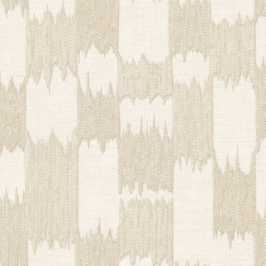 VEER DECOR Ikat Echo Beige Wallpaper Geometrics Contemporary, Transitional Beige  Wallpaper - 8388-AC2