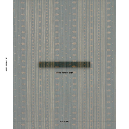 SCHUMACHER  PATTERSON FLYNN NIMA EMBROIDERED COTTON LINEN WOVEN WOVEN JUNGLE GREEN   - 84061