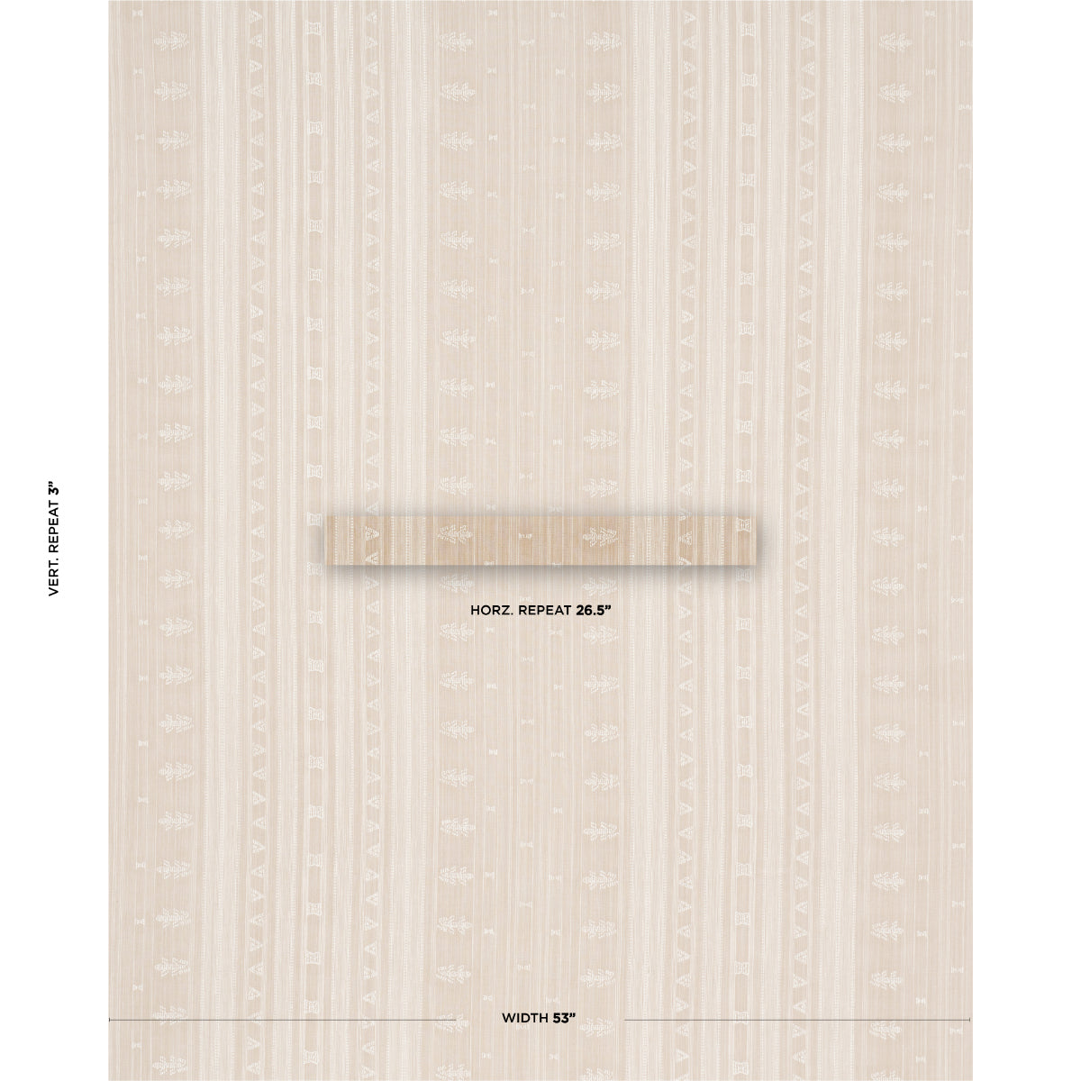 SCHUMACHER  PATTERSON FLYNN NIMA EMBROIDERED COTTON LINEN WOVEN WOVEN TAN   - 84062