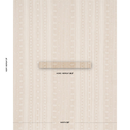 SCHUMACHER  PATTERSON FLYNN NIMA EMBROIDERED COTTON LINEN WOVEN WOVEN TAN   - 84062