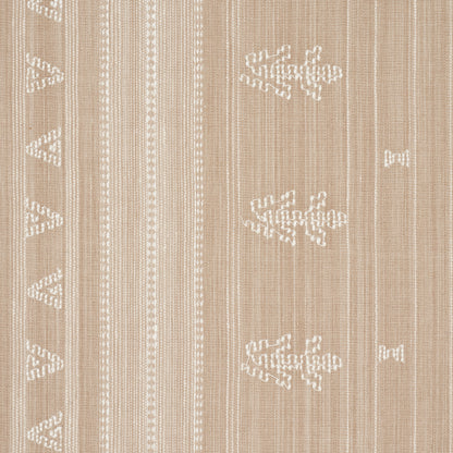 SCHUMACHER  PATTERSON FLYNN NIMA EMBROIDERED COTTON LINEN WOVEN WOVEN TAN   - 84062