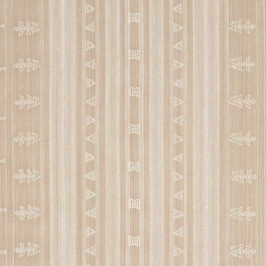 SCHUMACHER  PATTERSON FLYNN NIMA EMBROIDERED COTTON LINEN WOVEN WOVEN TAN   - 84062