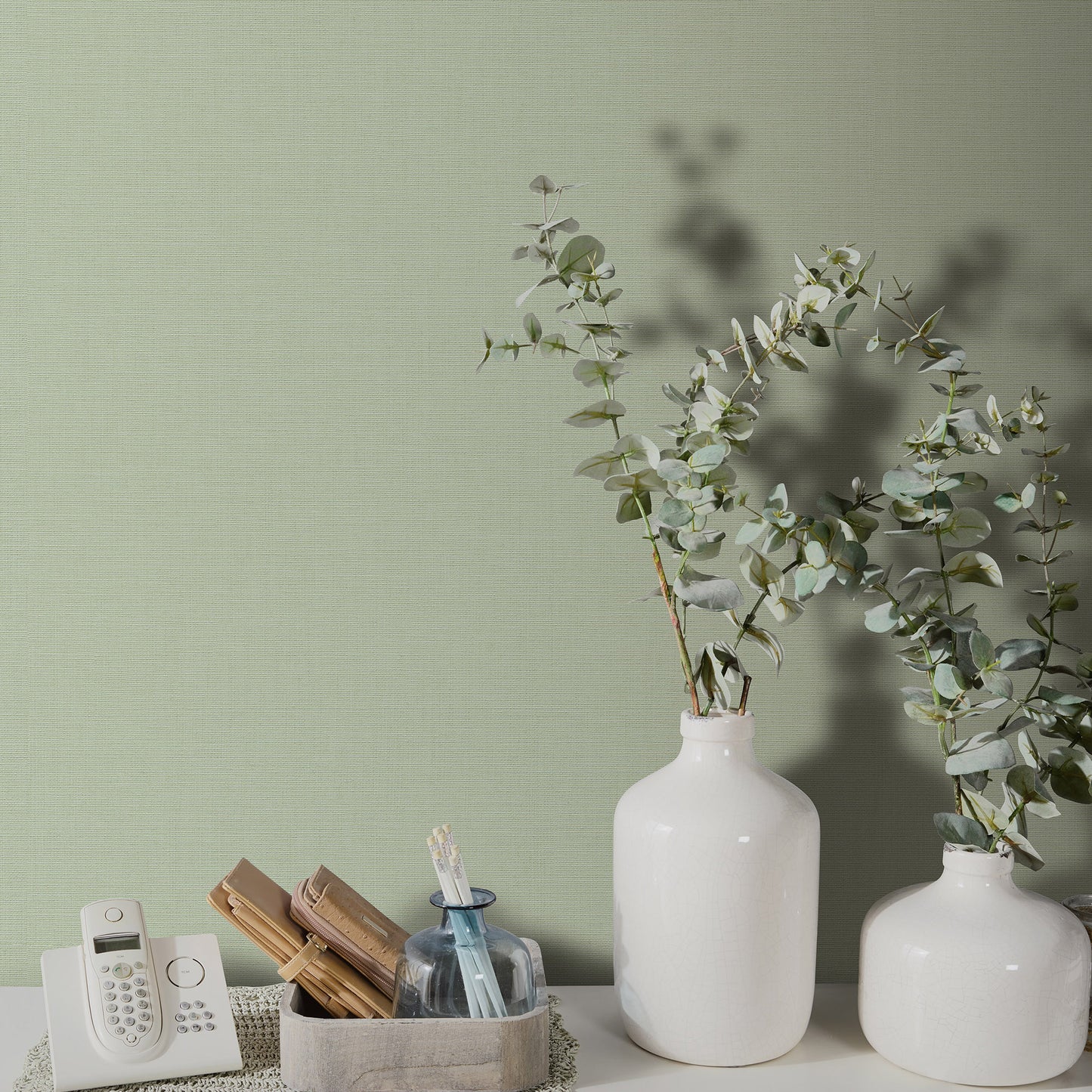 VEER DECOR Linea Textile Green Wallpaper Patterns Traditional Green  Wallpaper - 8411-VRTR-AA6