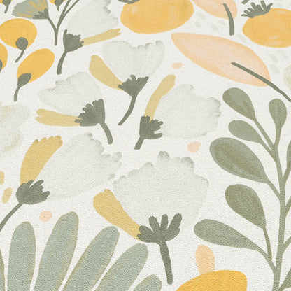 VEER DECOR Poetic Garden Green Wallpaper Floral Transitional Green  Wallpaper - 8411-VRTR-AB2