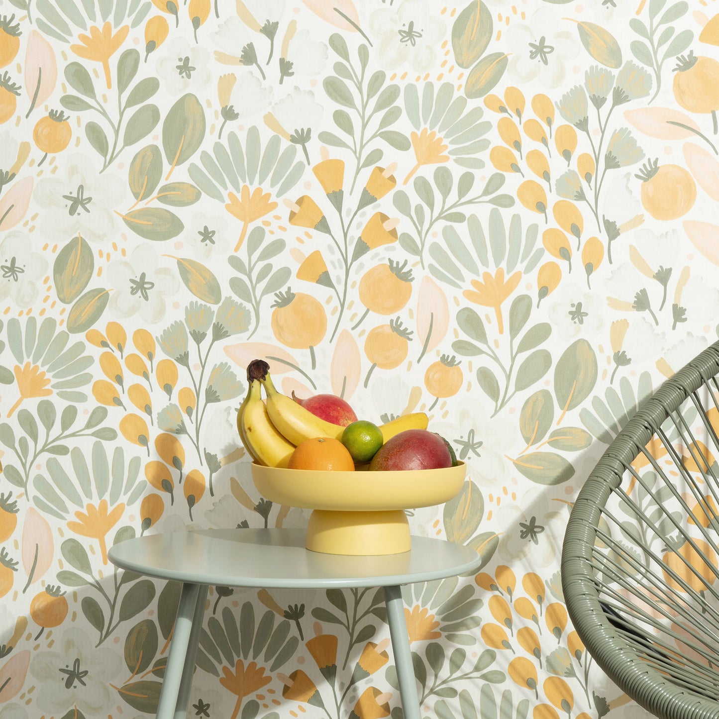 VEER DECOR Poetic Garden Green Wallpaper Floral Transitional Green  Wallpaper - 8411-VRTR-AB2