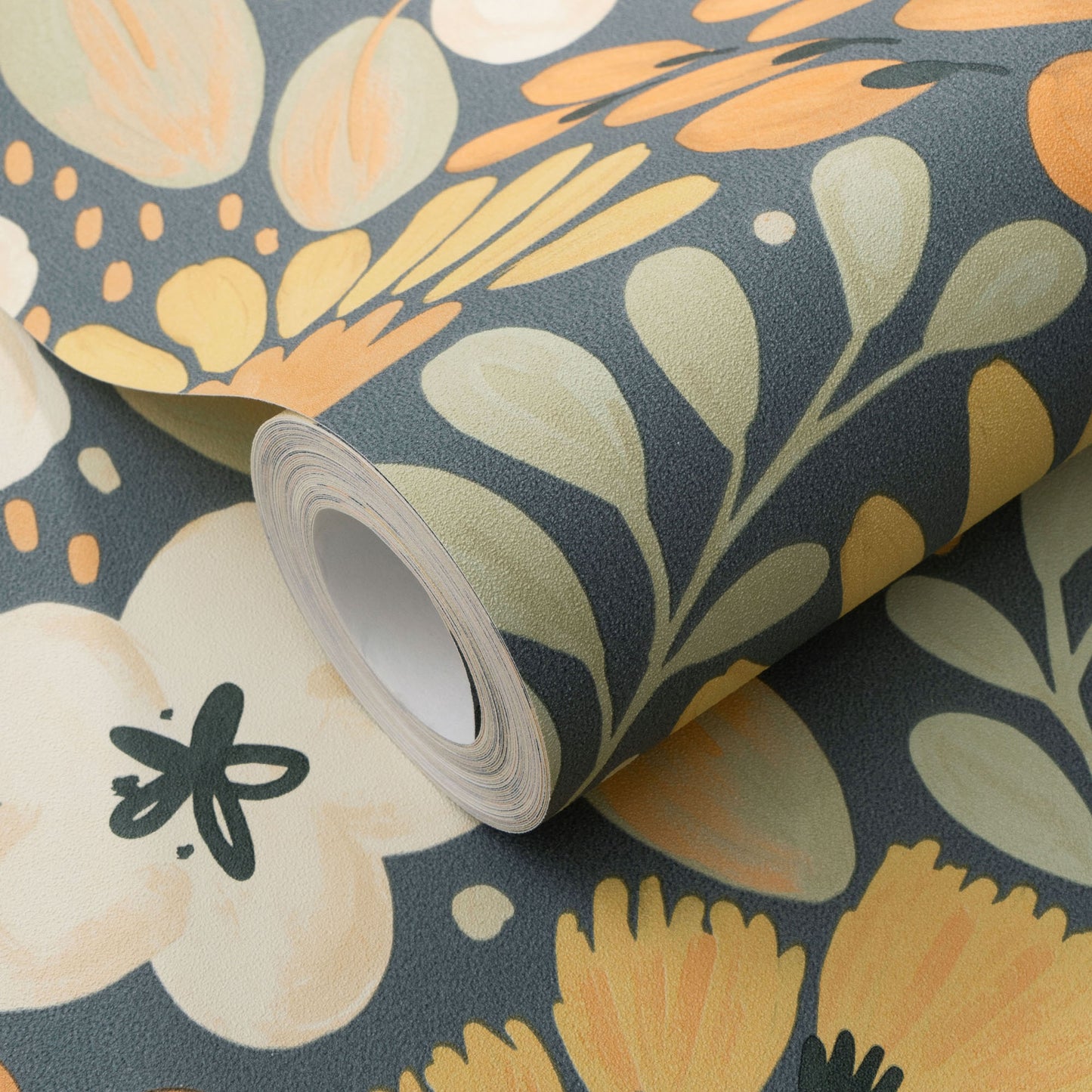 VEER DECOR Poetic Garden Blue Wallpaper Floral Transitional Blue  Wallpaper - 8411-VRTR-AB3