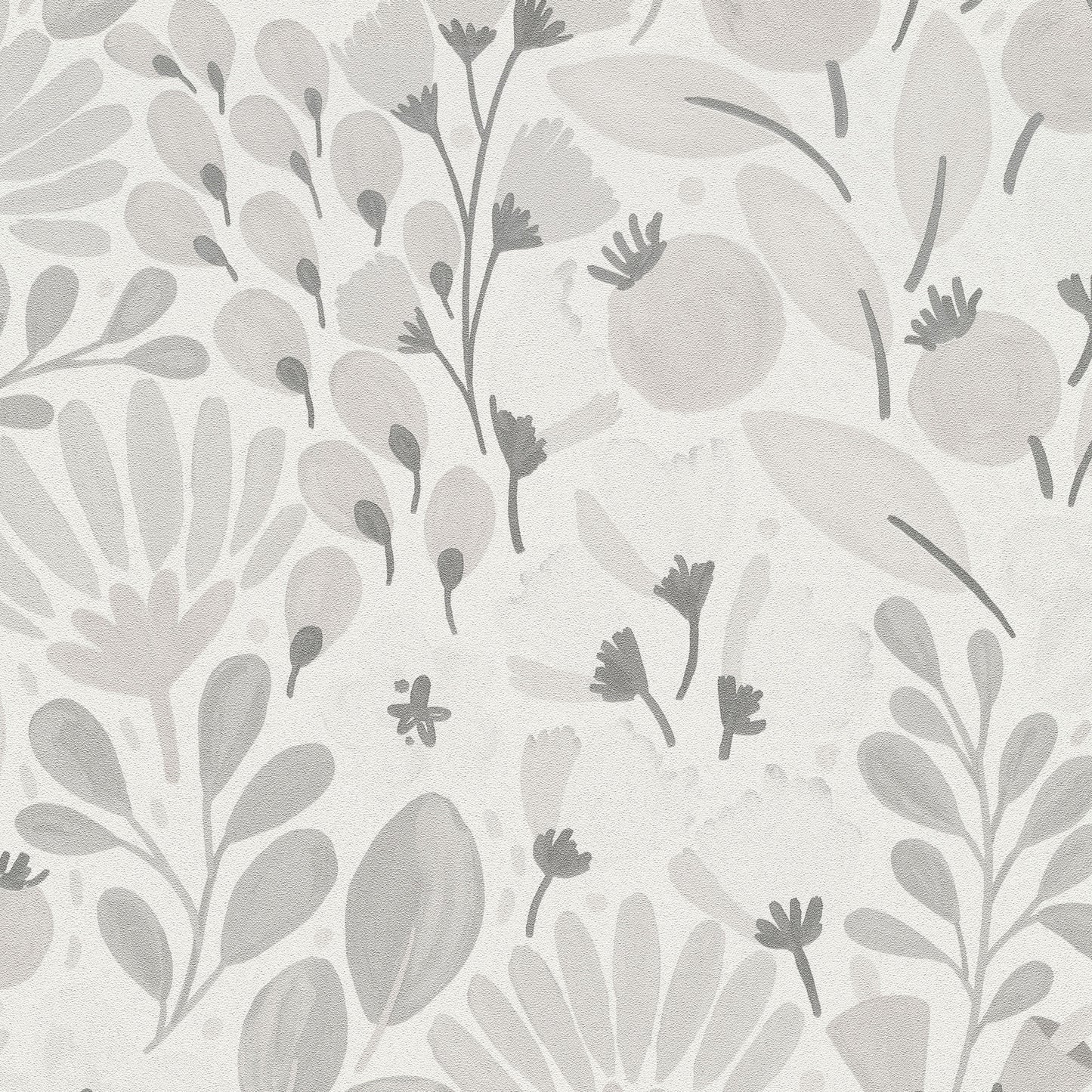 VEER DECOR Poetic Garden Gray Wallpaper Floral Transitional Gray  Wallpaper - 8411-VRTR-AB4