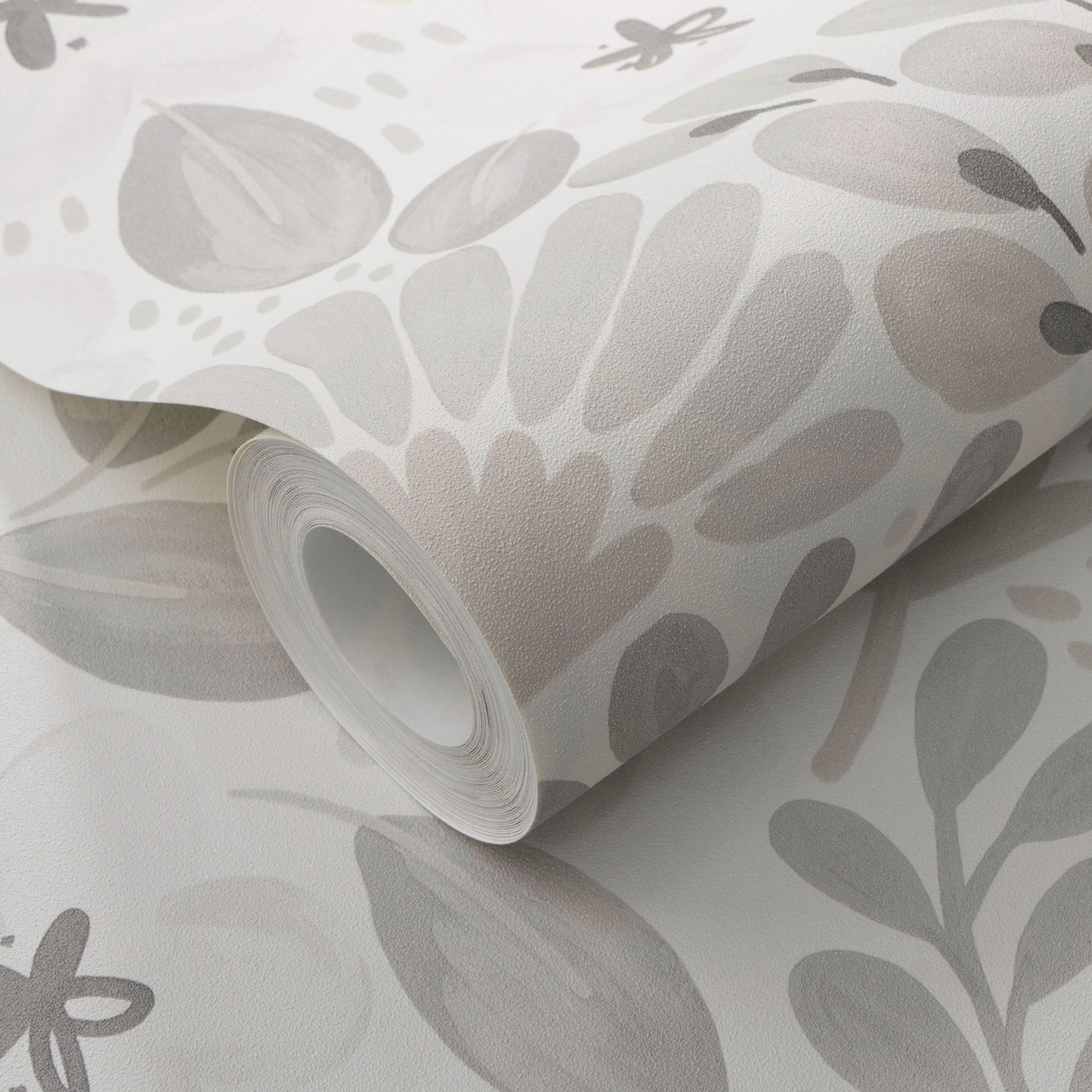 VEER DECOR Poetic Garden Gray Wallpaper Floral Transitional Gray  Wallpaper - 8411-VRTR-AB4