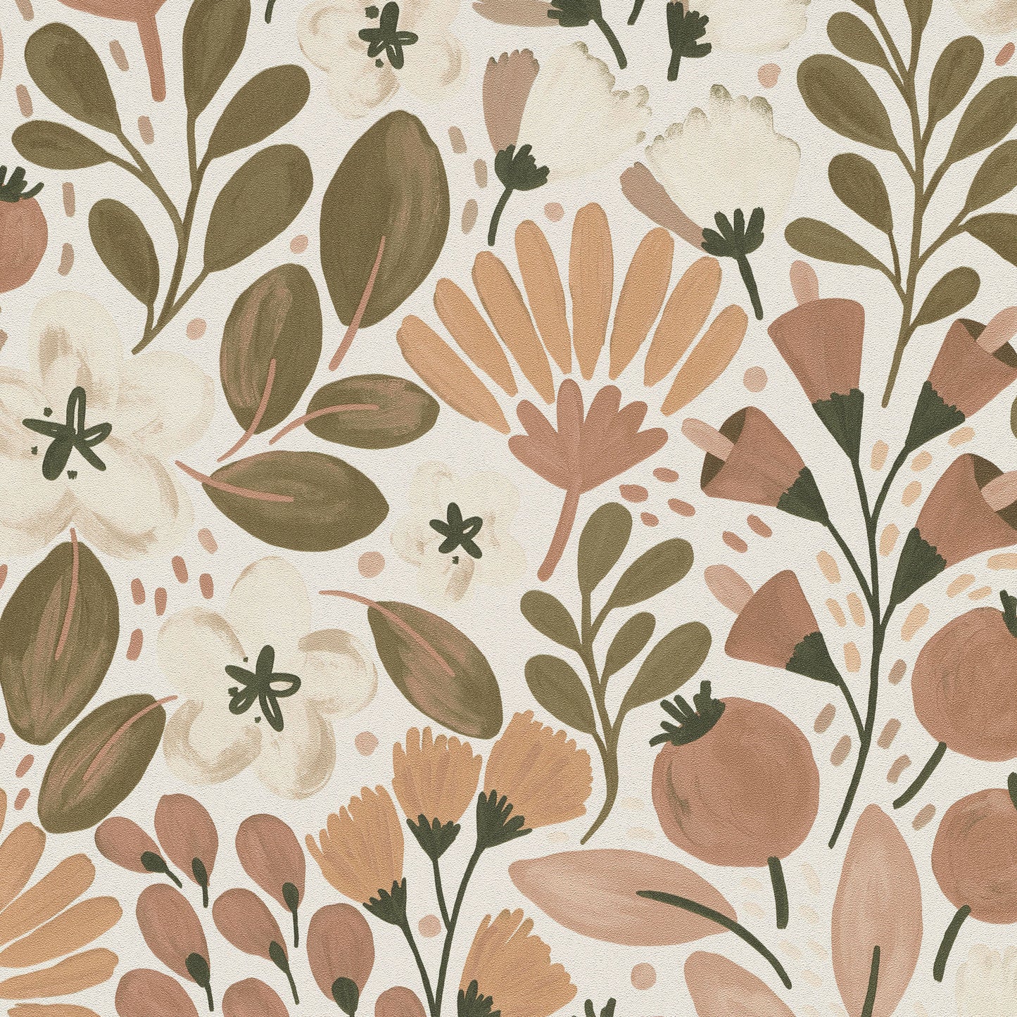 VEER DECOR Poetic Garden Brown Wallpaper Floral Transitional Brown  Wallpaper - 8411-VRTR-AB5