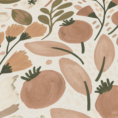 VEER DECOR Poetic Garden Brown Wallpaper Floral Transitional Brown  Wallpaper - 8411-VRTR-AB5