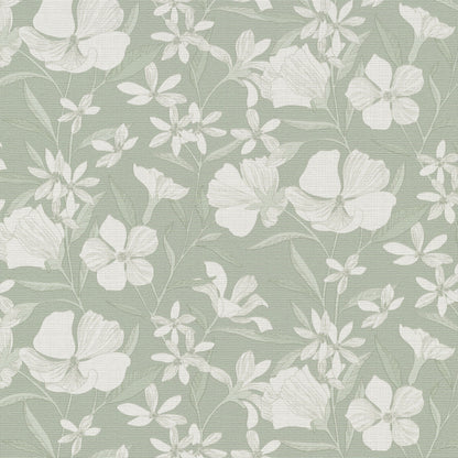 VEER DECOR Floral Breeze Green Wallpaper Floral Transitional Green  Wallpaper - 8411-VRTR-AC2