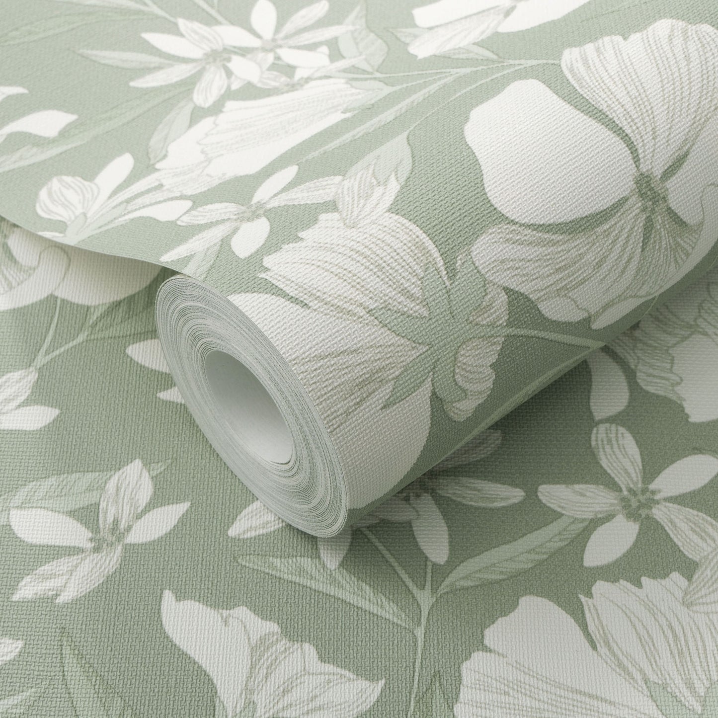 VEER DECOR Floral Breeze Green Wallpaper Floral Transitional Green  Wallpaper - 8411-VRTR-AC2