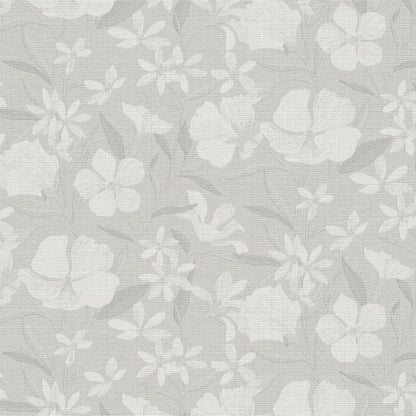 VEER DECOR Floral Breeze Gray Wallpaper Floral Transitional Gray  Wallpaper - 8411-VRTR-AC3