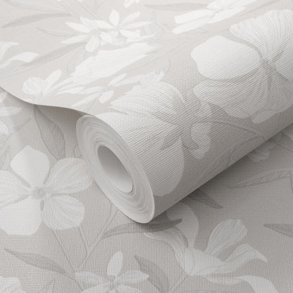 VEER DECOR Floral Breeze Gray Wallpaper Floral Transitional Gray  Wallpaper - 8411-VRTR-AC3