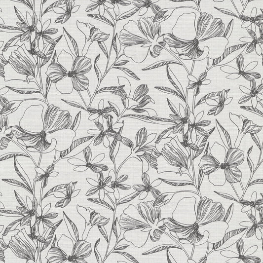VEER DECOR Floral Breeze Black Wallpaper Floral Transitional Black  Wallpaper - 8411-VRTR-AC4