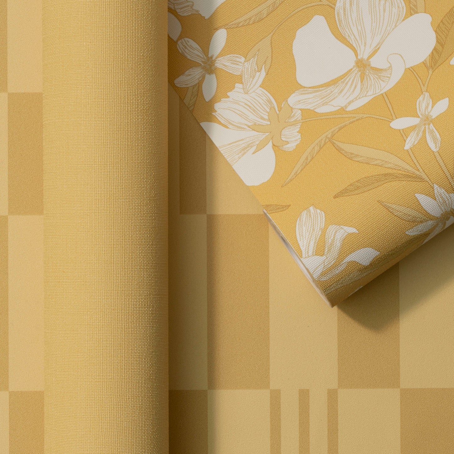 VEER DECOR Sun Geo Stripe Yellow Wallpaper Patterns Transitional Yellow  Wallpaper - 8411-VRTR-AD1