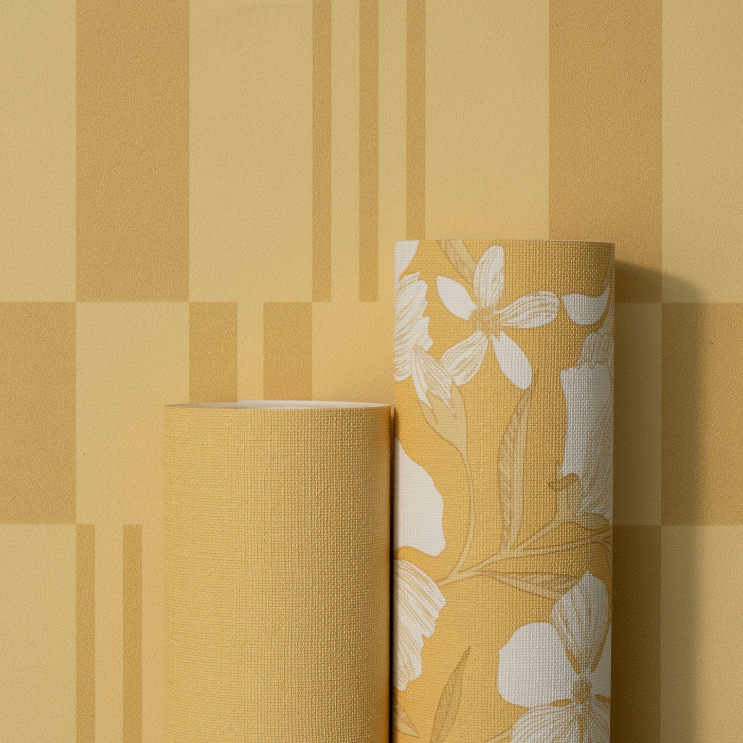 VEER DECOR Sun Geo Stripe Yellow Wallpaper Patterns Transitional Yellow  Wallpaper - 8411-VRTR-AD1