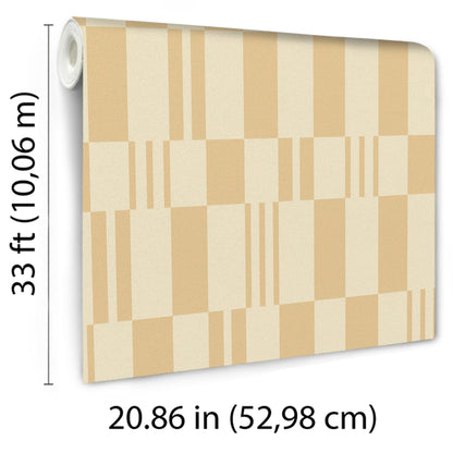 VEER DECOR Sun Geo Stripe Orange Wallpaper Patterns Transitional Orange  Wallpaper - 8411-VRTR-AD2