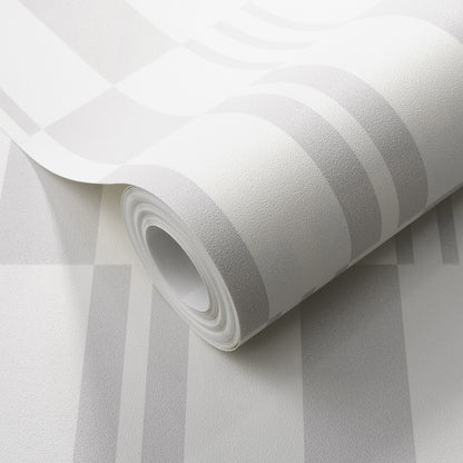 VEER DECOR Sun Geo Stripe Gray Wallpaper Patterns Transitional Gray  Wallpaper - 8411-VRTR-AD3