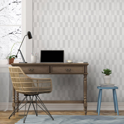 VEER DECOR Sun Geo Stripe Gray Wallpaper Patterns Transitional Gray  Wallpaper - 8411-VRTR-AD3