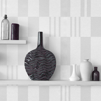 VEER DECOR Sun Geo Stripe Gray Wallpaper Patterns Transitional Gray  Wallpaper - 8411-VRTR-AD3