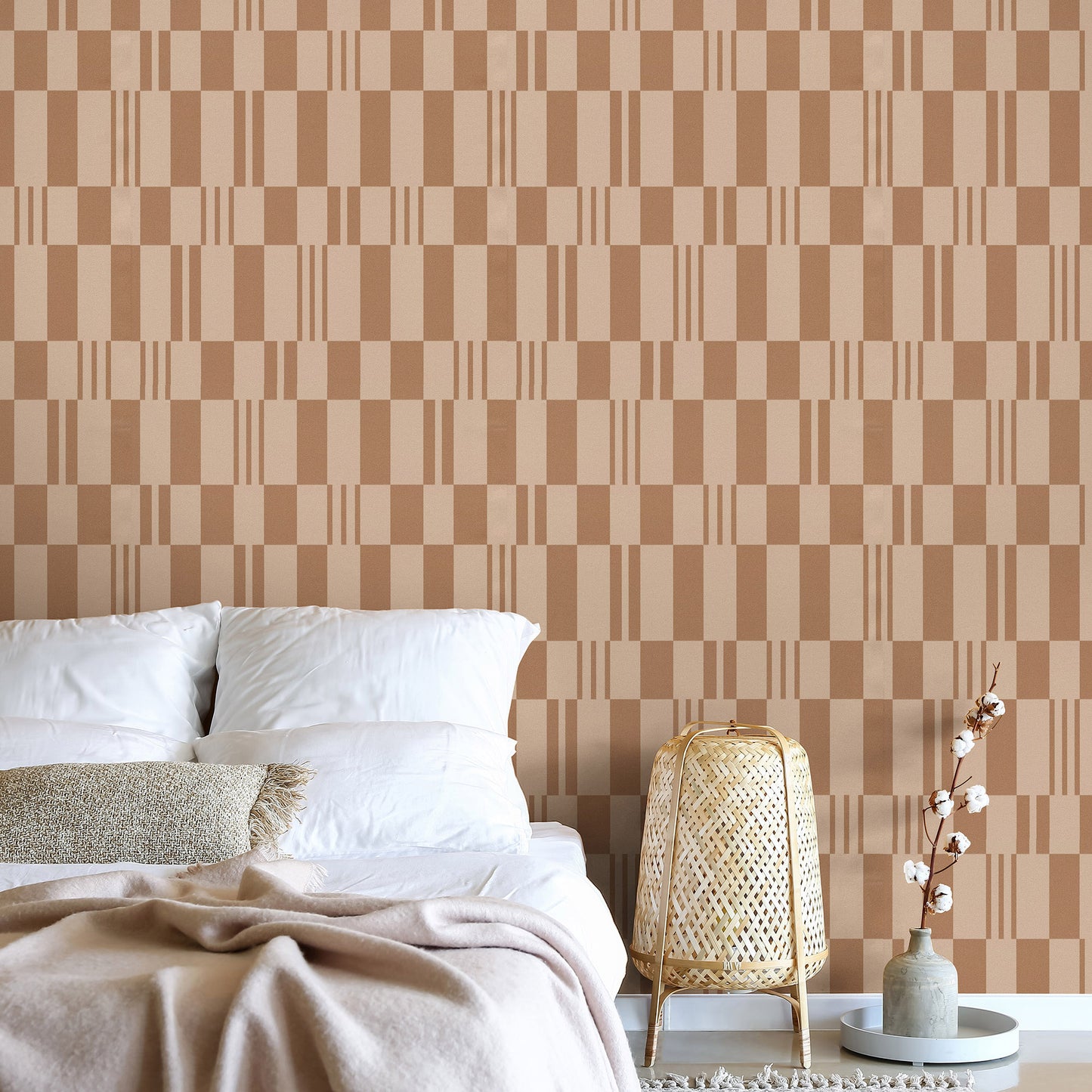 VEER DECOR Sun Geo Stripe Brown Wallpaper Patterns Transitional Brown  Wallpaper - 8411-VRTR-AD4