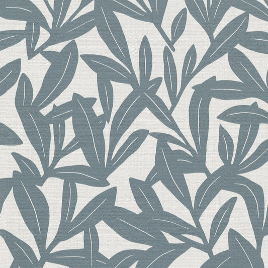 VEER DECOR Shadowleaf Blue Wallpaper Nature Transitional Blue  Wallpaper - 8411-VRTR-AE2
