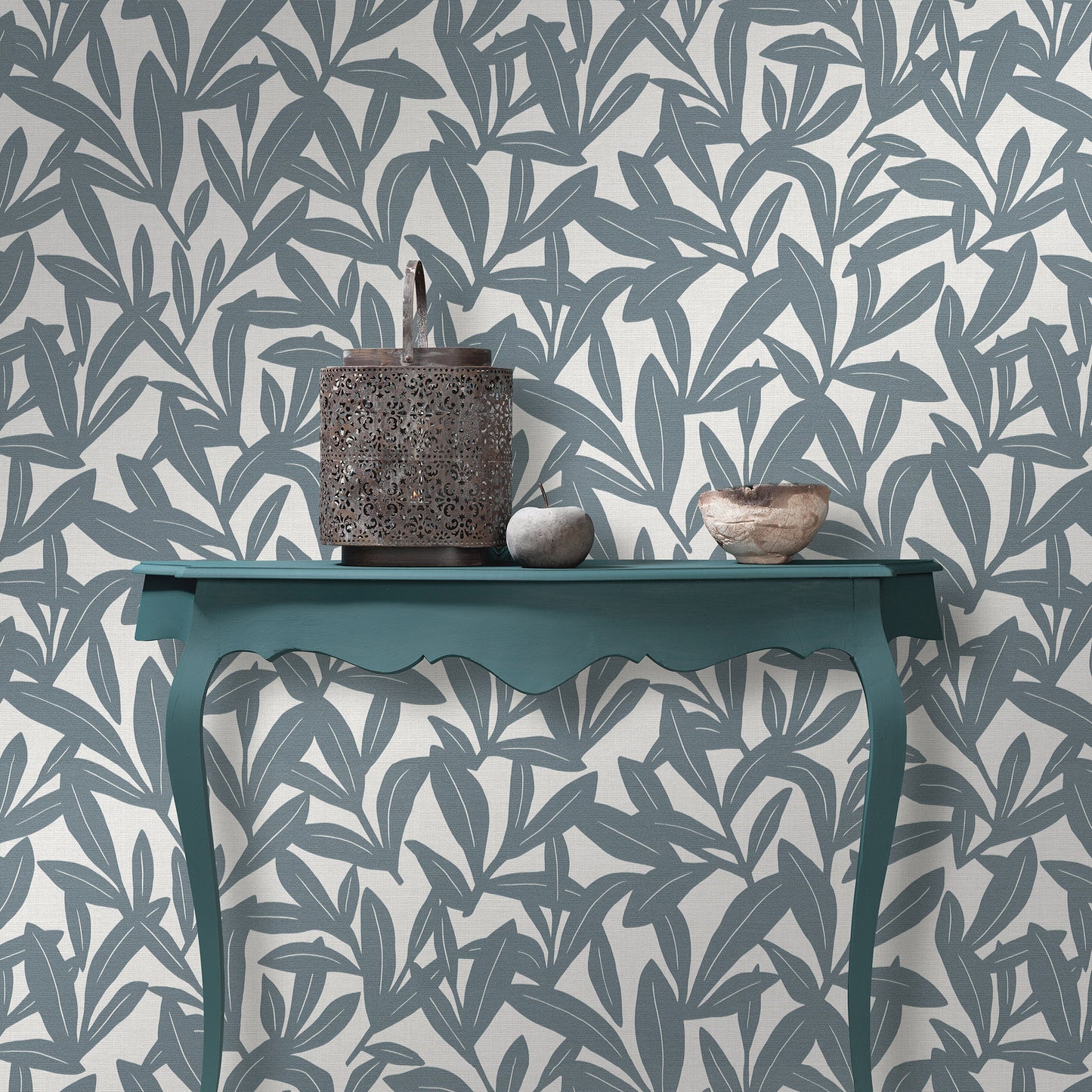 VEER DECOR Shadowleaf Blue Wallpaper Nature Transitional Blue  Wallpaper - 8411-VRTR-AE2