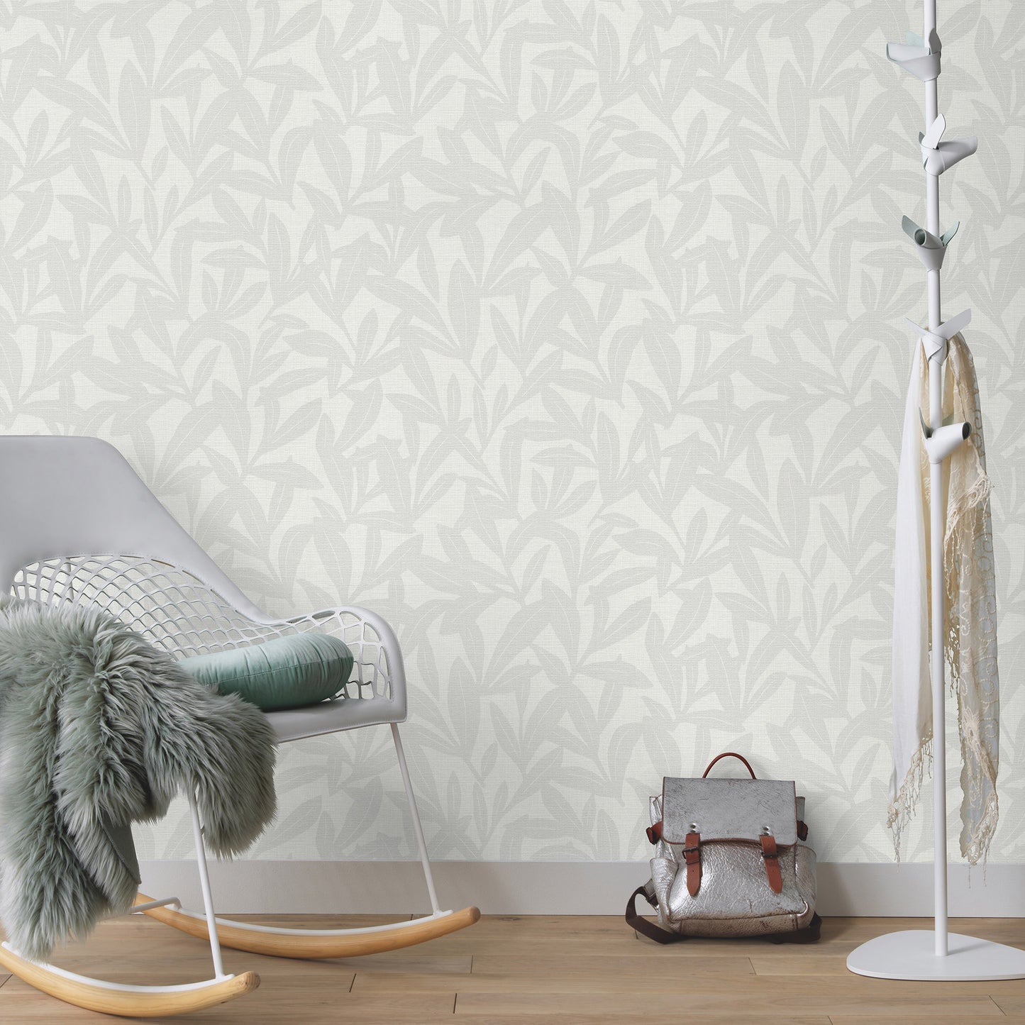 VEER DECOR Shadowleaf Gray Wallpaper Nature Transitional Gray  Wallpaper - 8411-VRTR-AE3