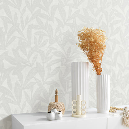 VEER DECOR Shadowleaf Gray Wallpaper Nature Transitional Gray  Wallpaper - 8411-VRTR-AE3
