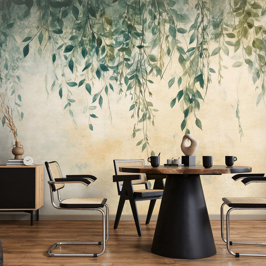 VEER DECOR Green Canopy Green Wall Mural Nature Transitional Green  Wallpaper - 8412-VRAED-AE