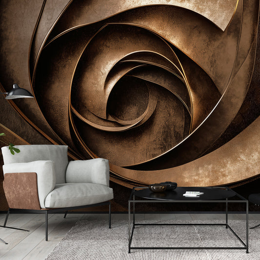 VEER DECOR Core of Quiet Bronze Wall Mural Floral Transitional Bronze  Wallpaper - 8412-VRAED-AP